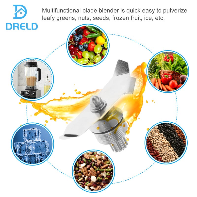DRELD Blender Blade Compatible with 15990 15978 15981 16016 16019 Blade Blender 64 oz and 32 oz Containers - Image 4